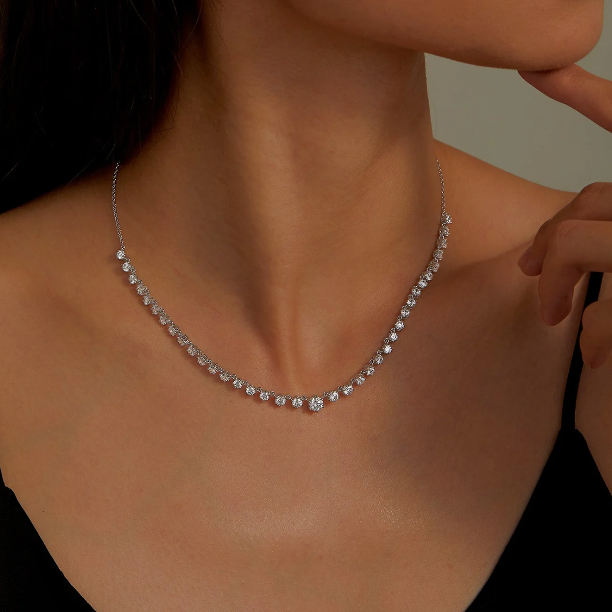 Graduated Tennis Necklace