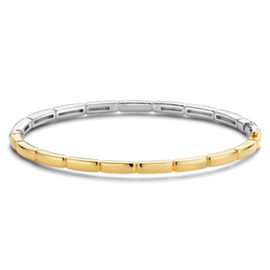 Two-Toned Rectangle Station Bracelet