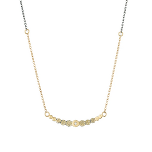 Tiny Gold Dot Diamond Necklace