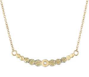 Tiny Gold Dot Diamond Necklace