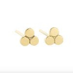 Triple Tiny Golden Dot Stud Earrings
