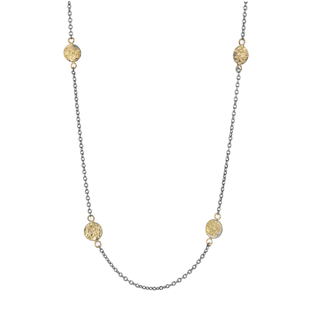 Dusted Black + Gold Sunshine Station Necklace