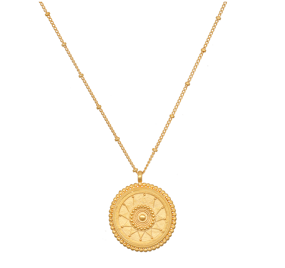 First Light Gold Medallion Necklace