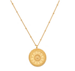 First Light Gold Medallion Necklace