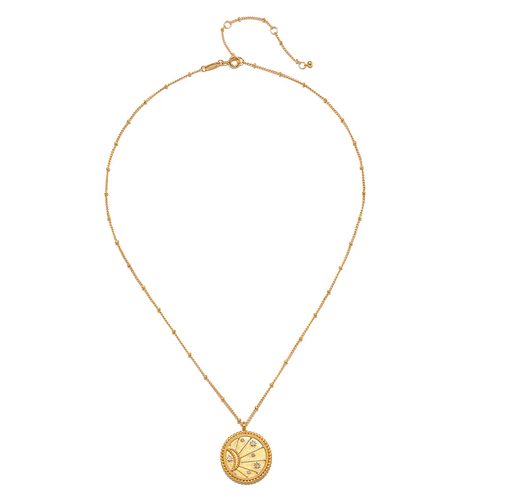 First Light Gold Medallion Necklace