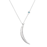 Illuminated Path Silver Moon Necklace