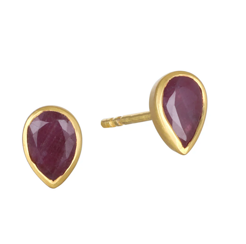 All Love Garnet Stud Earrings