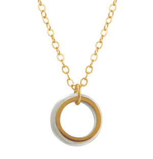 "Double Open Circle" Necklace