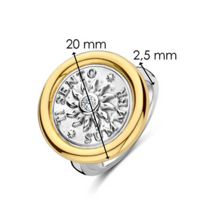 Sparkling Sun Coin Ring