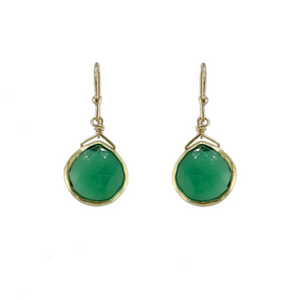 green onyx earrings