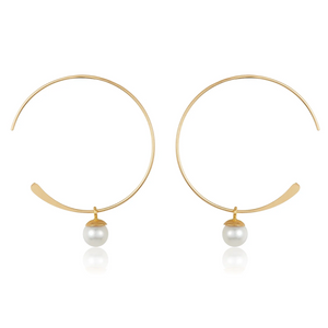 "Casey" Pearl Hoops