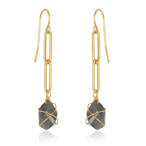 Labradorite Link Earrings