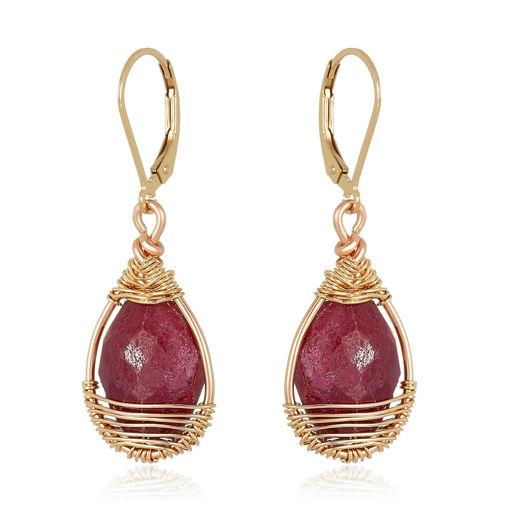 "Melissa" Ruby Earrings