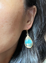 "Melissa" Teal Quartz Earrings