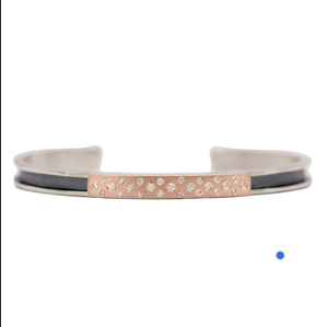 "Stella" Rose Gold Diamond Cuff