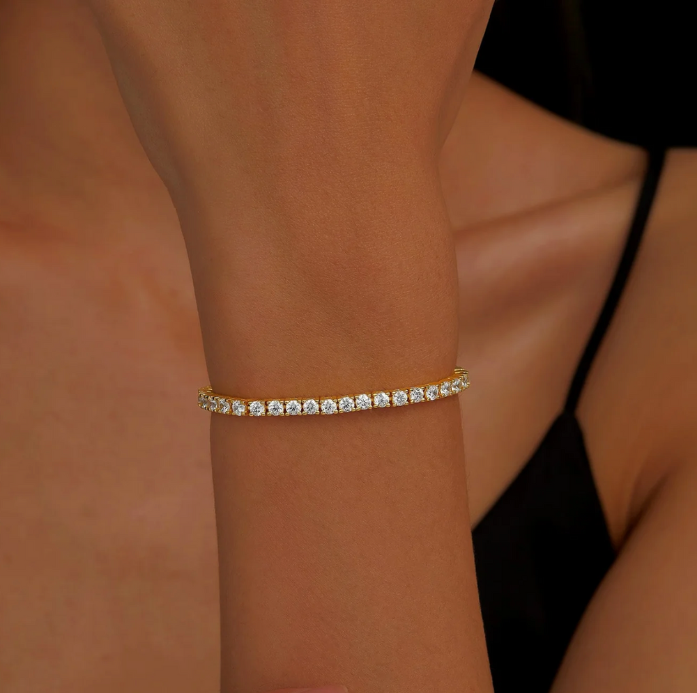 Classic Tennis Bracelet - Silver or Gold