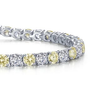 11 Carat Alternating Canary Tennis Bracelet