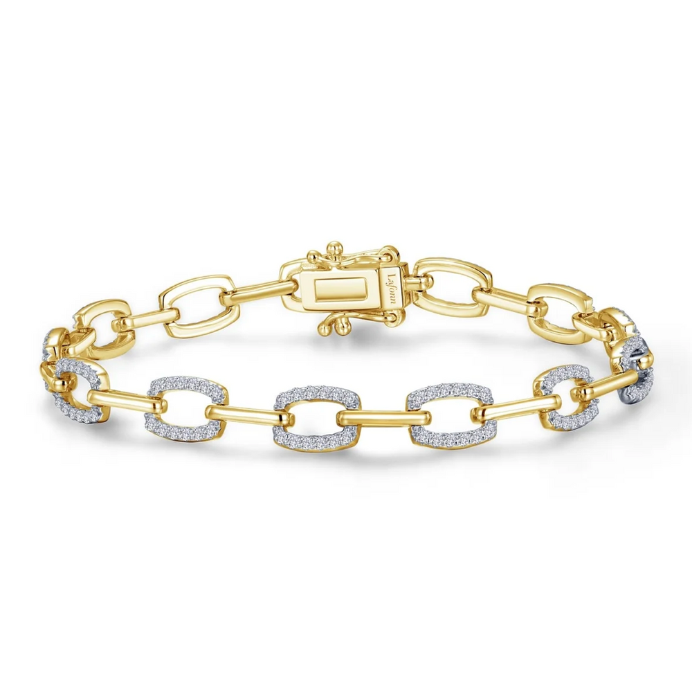 Alternating Sparkling Link Bracelet