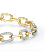 Alternating Sparkling Link Bracelet