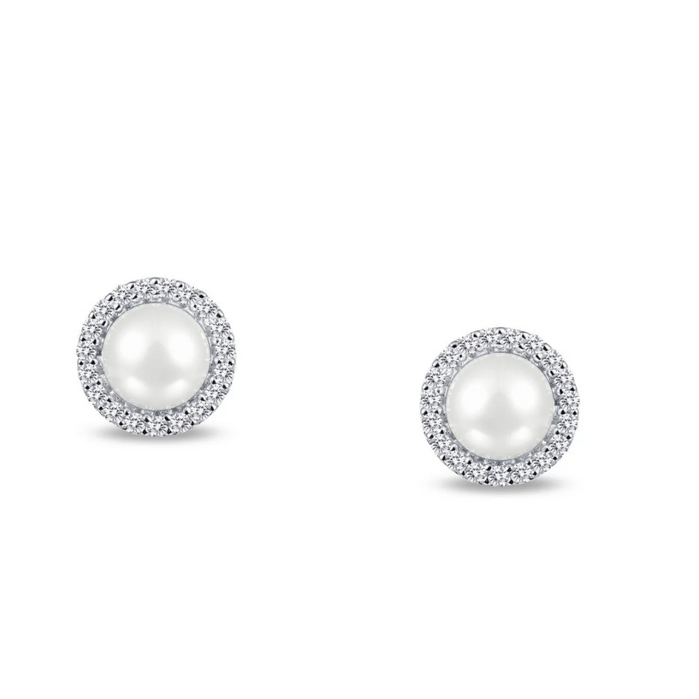 Pearl Halo Studs