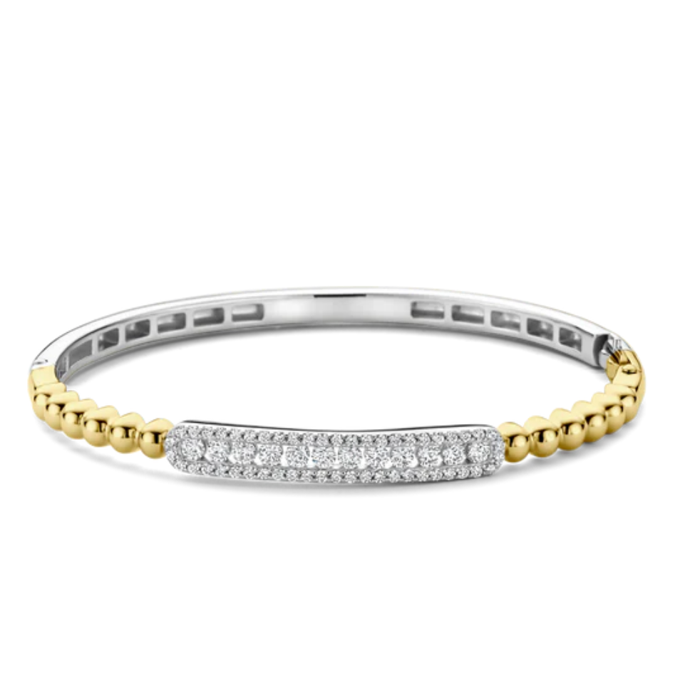 Two-Toned Zirconia Bubble Bracelet