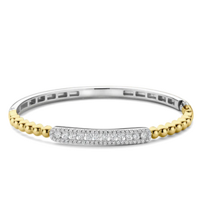 Two-Toned Zirconia Bubble Bracelet