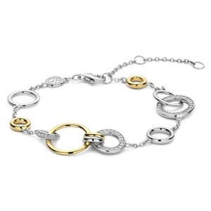 Mixed-Metal Open Circle Bracelet