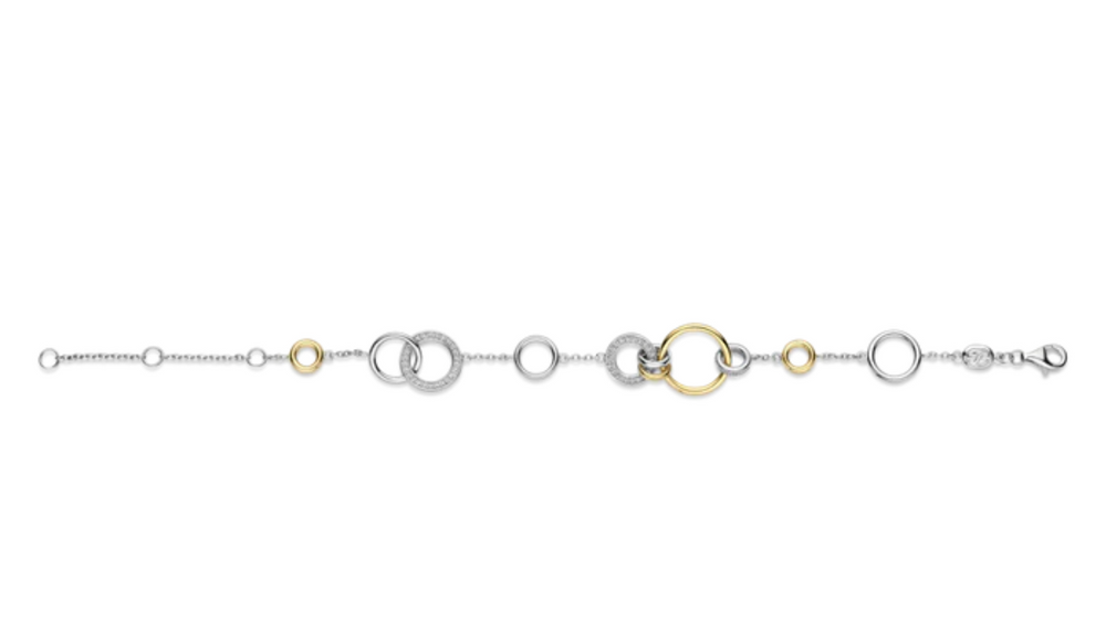 Mixed-Metal Open Circle Bracelet