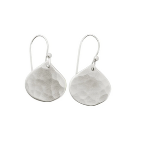 Small Hammered Drop Earrings