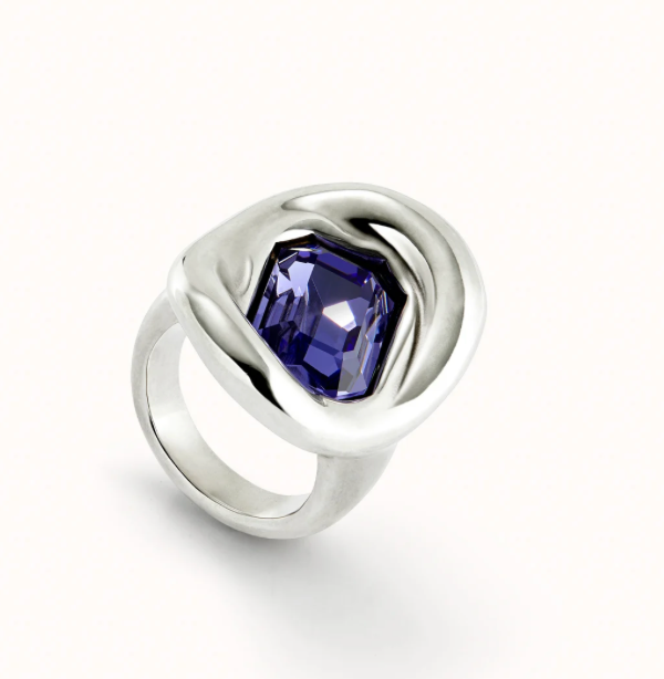 "Ser Brave" Purple Crystal Ring