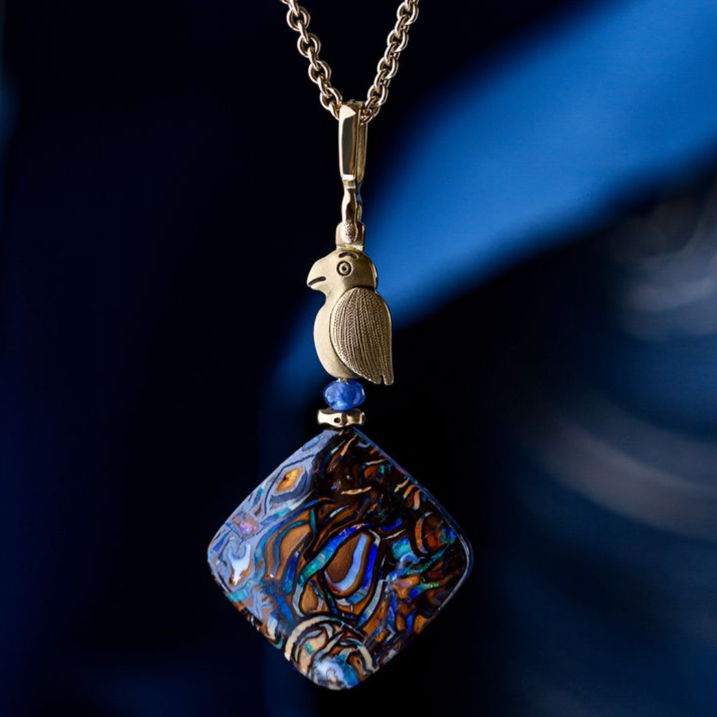 "Strange Characters and Fable Animals" Yowah Opal Necklace