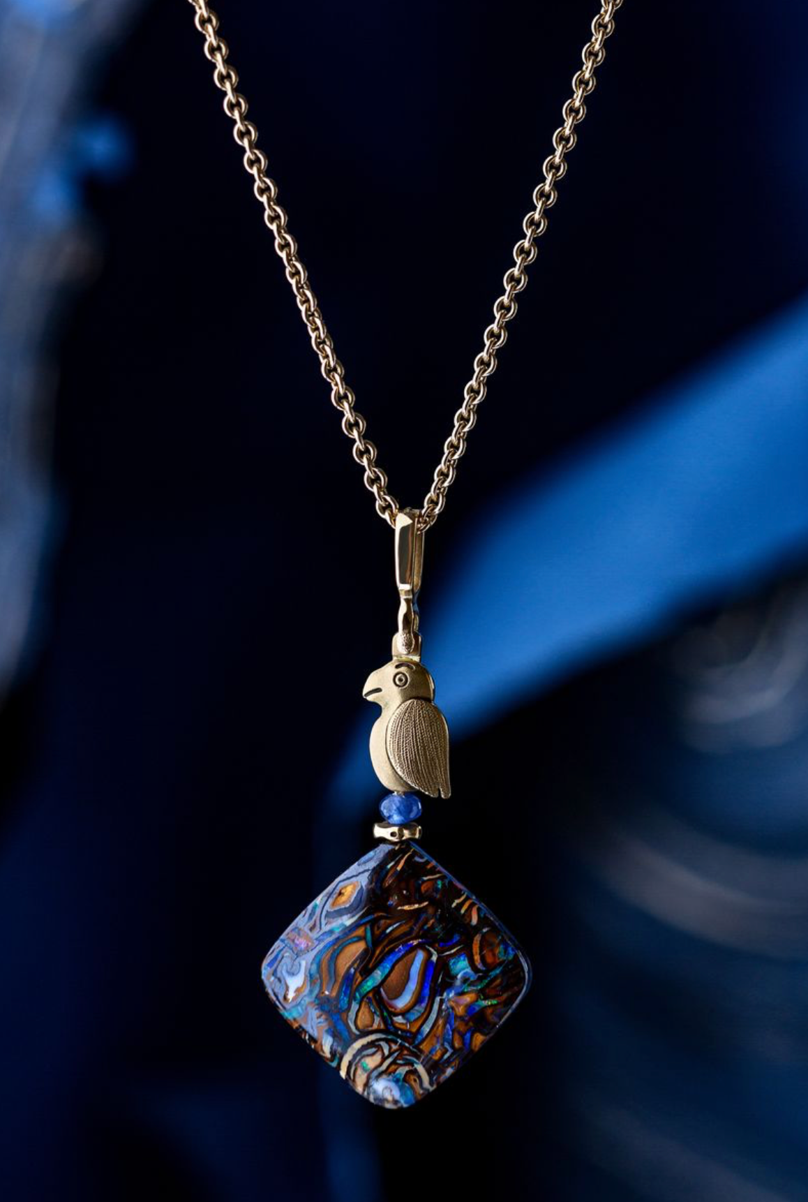 "Strange Characters and Fable Animals" Yowah Opal Necklace