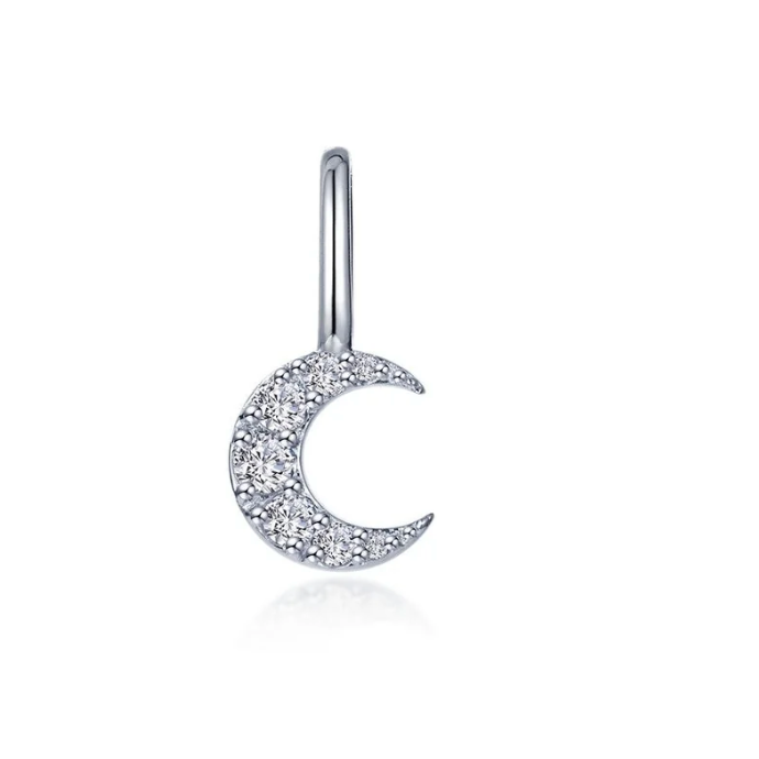 Sparkling Crescent Moon Pendant/Charm