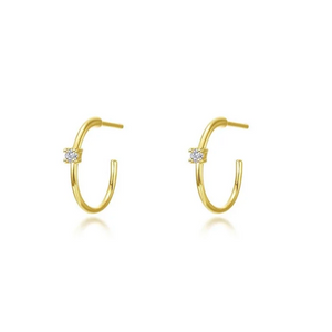 High-Polished Mini Hoops - Gold or Silver