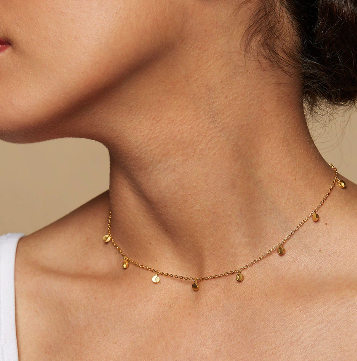 Moon Phases of Femininity Gold Choker