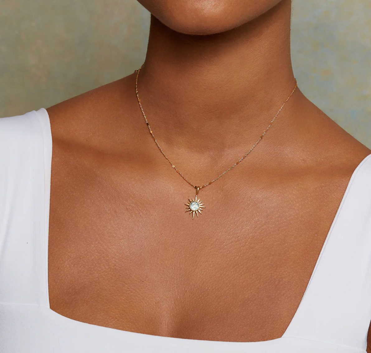 North Star Blue Topaz Necklace