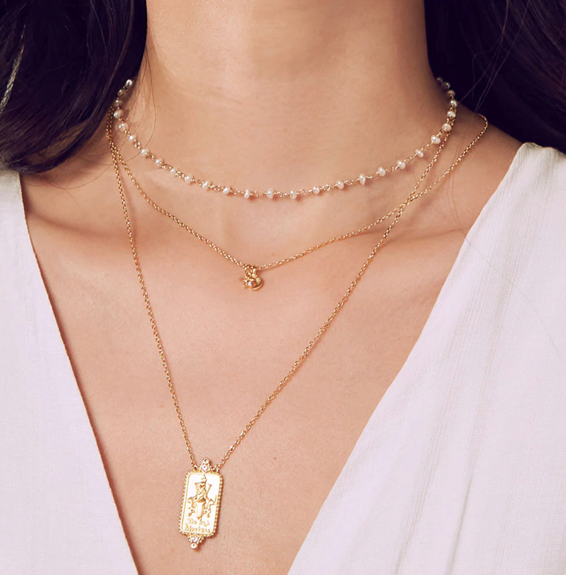 Scatter Light Pearl Choker Necklace