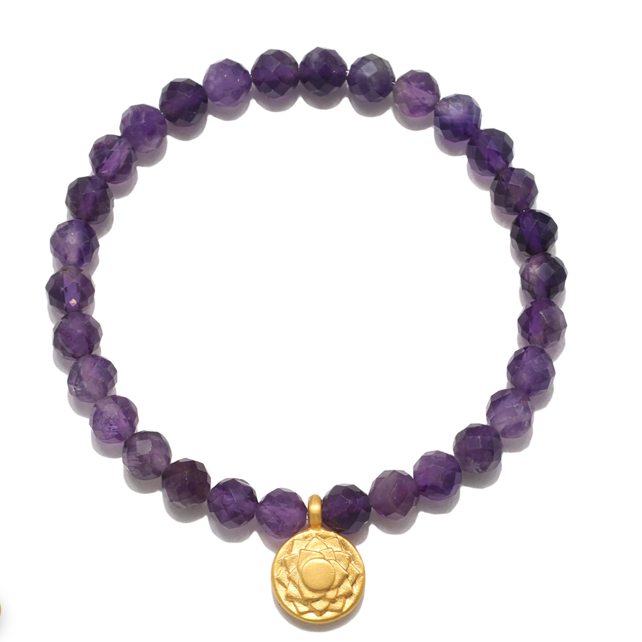 Crown Chakra Amethyst Stretch Bracelet