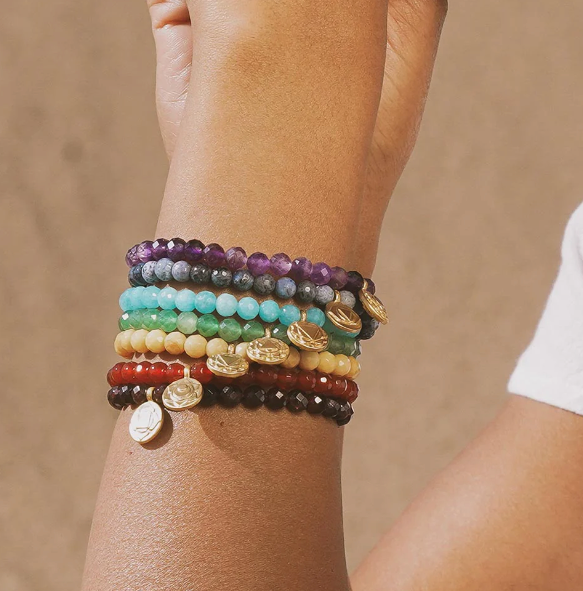 Crown Chakra Amethyst Stretch Bracelet