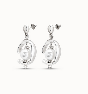 "In Orbit" Pearl Drop Earrings