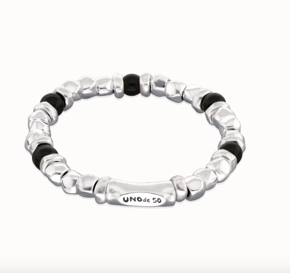 Black & Silver Stretch Bracelet