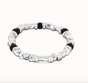 Black & Silver Stretch Bracelet