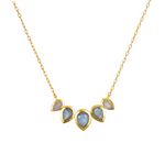 Awaken Intuition Labradorite Petal Necklace