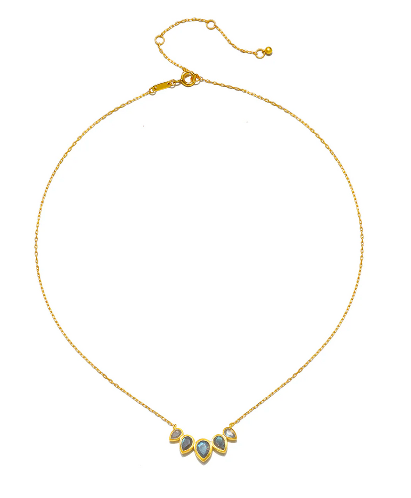 Awaken Intuition Labradorite Petal Necklace