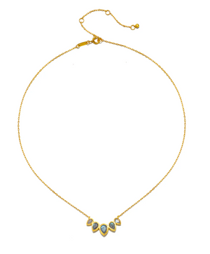 Awaken Intuition Labradorite Petal Necklace