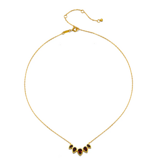 Ignite Strength Garnet Petal Necklace