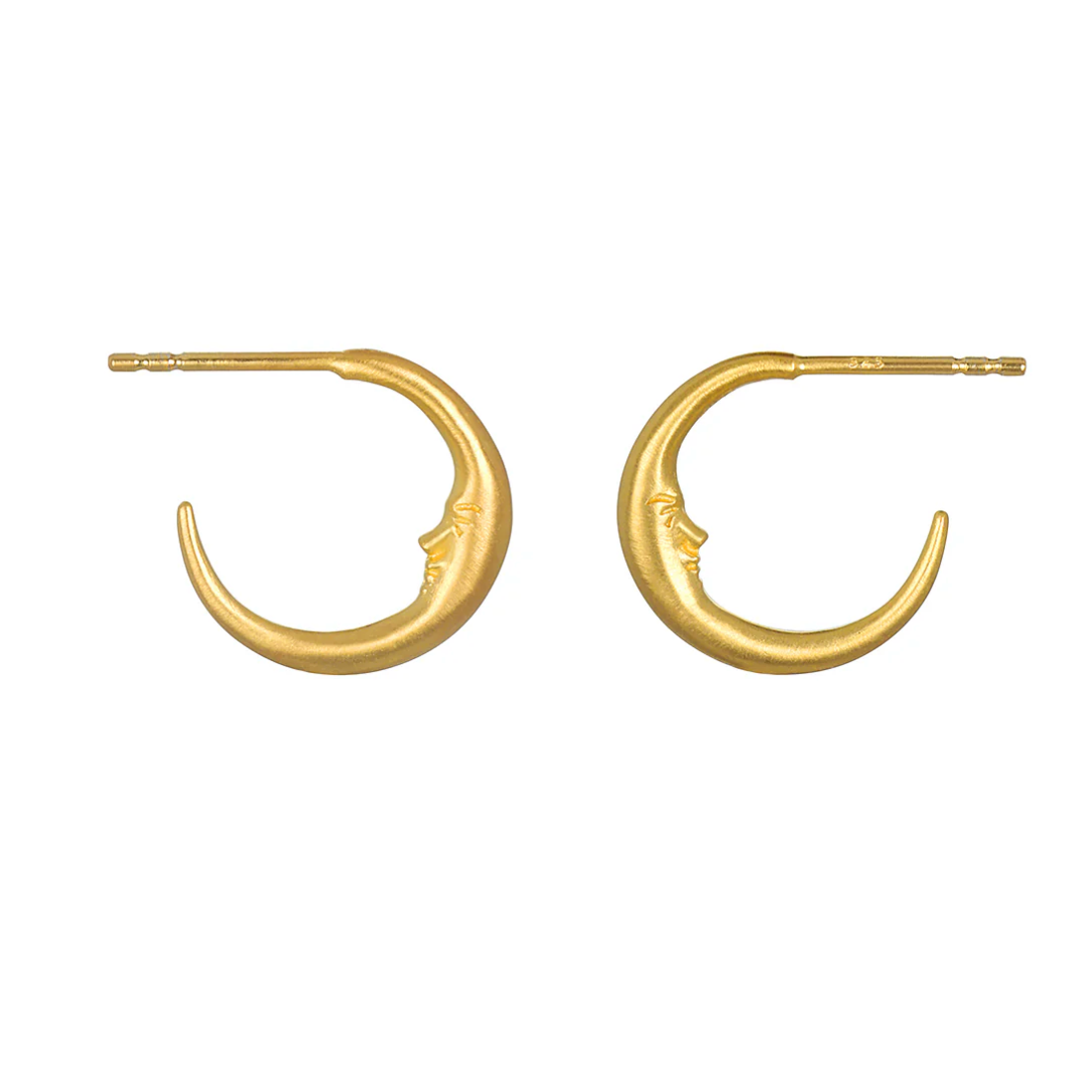Goddess Energy Crescent Moon Hoop Earrings