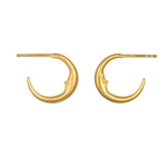 Goddess Energy Crescent Moon Hoop Earrings