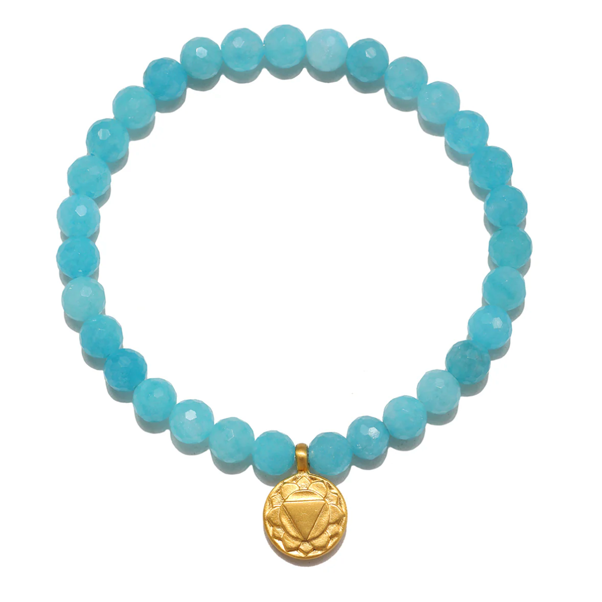 Throat Chakra Amazonite Stretch Bracelet