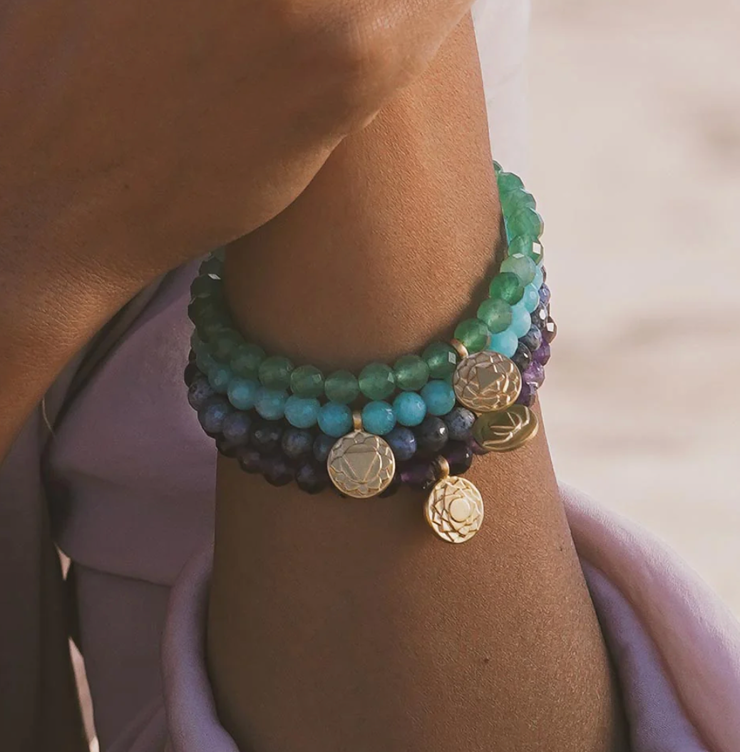 Throat Chakra Amazonite Stretch Bracelet